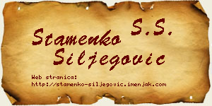 Stamenko Šiljegović vizit kartica